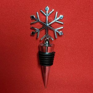 Zinc Alloy Acrylic Wine Cork Snowflake Wine Bottle Stopper